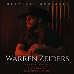 WARREN ZEIDERS, O2 ACADEMY GLASGOW, SUNDAY 11TH OCTOBER 2026